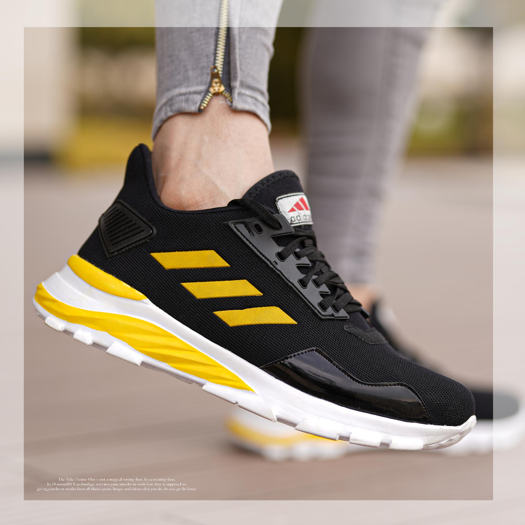 کفش adidas مدل N33(مشکی زرد)