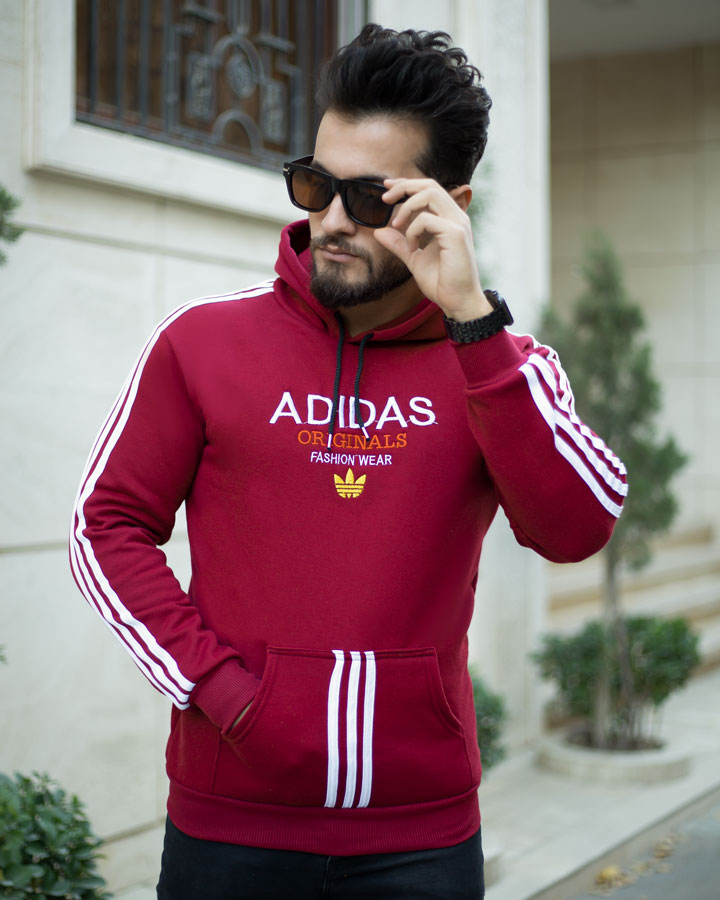 هودی مردانه Adidas مدل Karon (زرشکی)